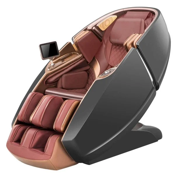 Rotai Luxury Dual Core Music Massage Chair, Grey/Red - RT8900